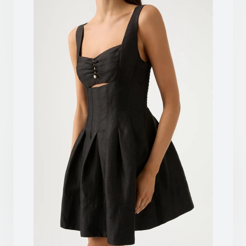 Aje Divinity Pearl Pin mini dress